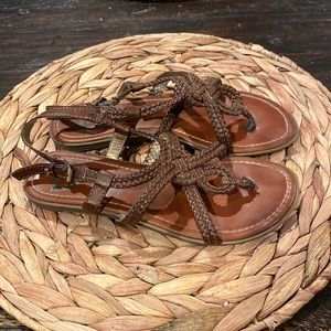 Report Brown Strappy Sandals in size 6